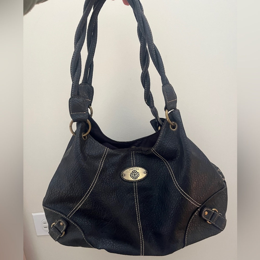 Black Leather Satchel Bag
